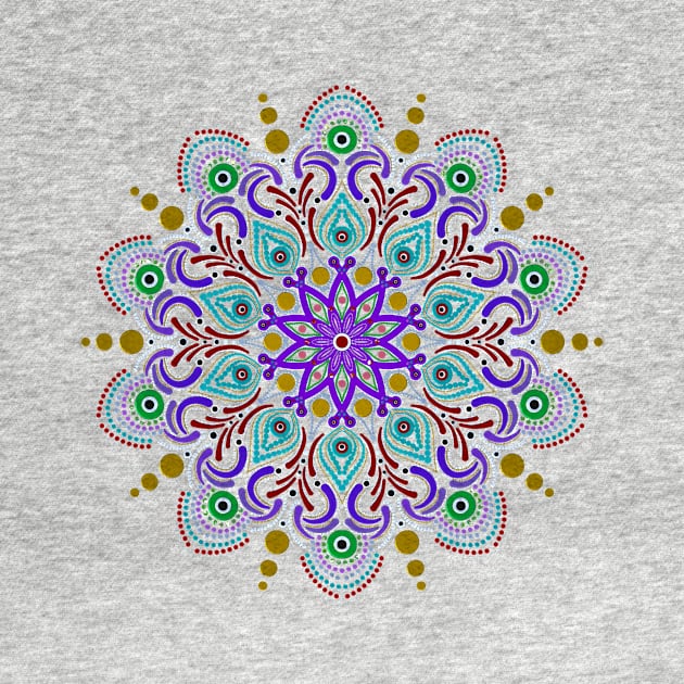 Ornate Metallic Mandala by Jane Izzy Designs